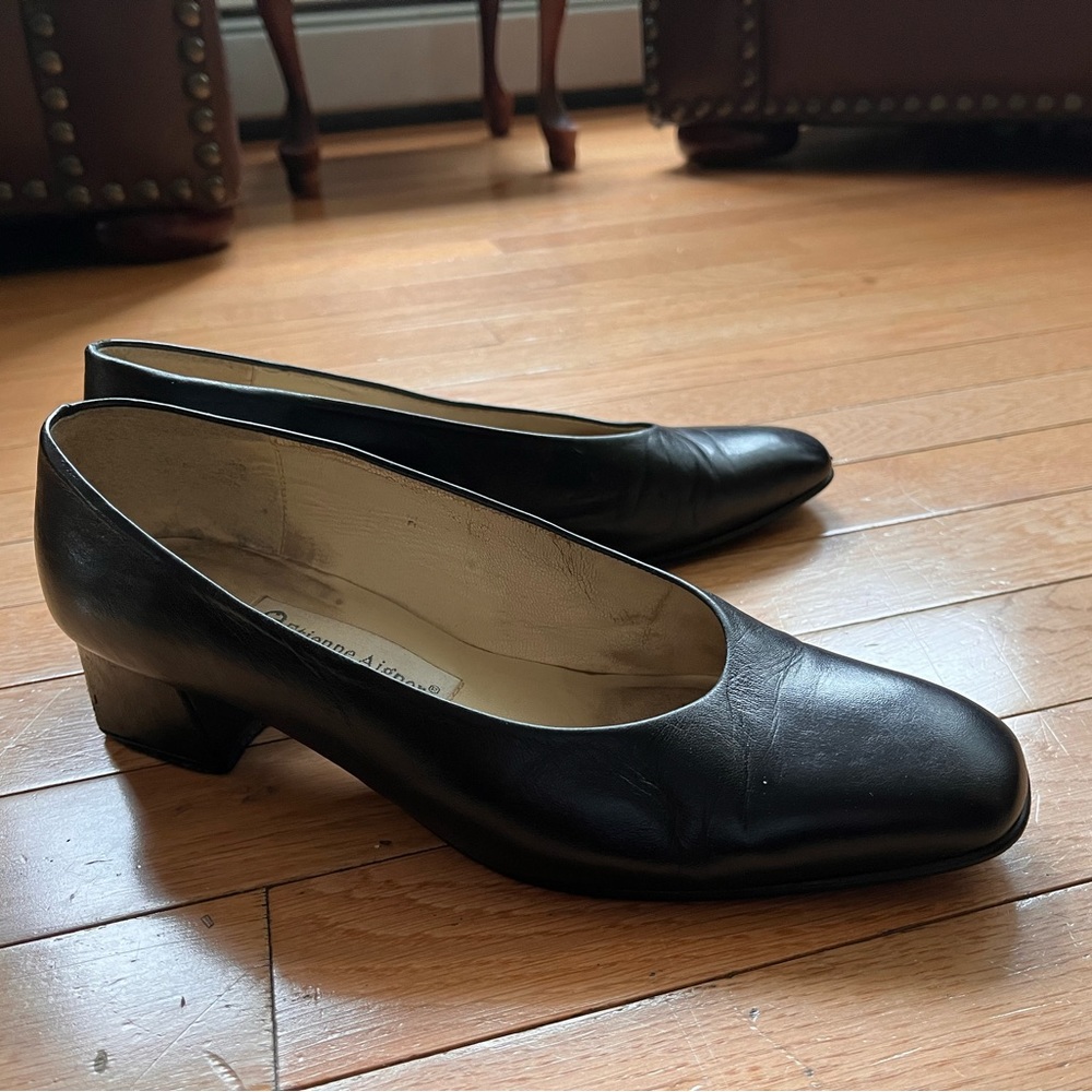 Classic Black Leather Heel